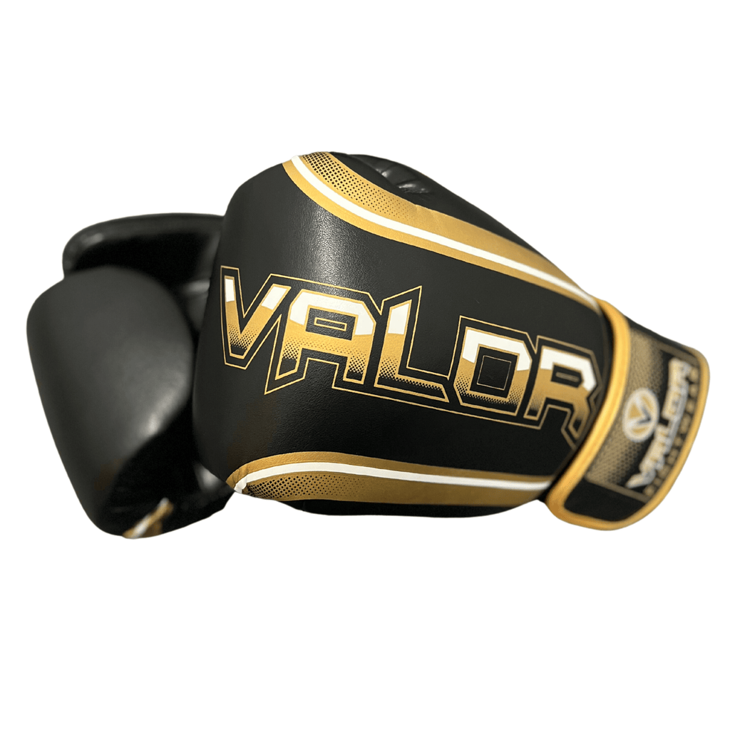 Fade 12oz Boxing Gloves - Black/Gold - Valor Fightwear Boxing Gloves Valor Fightwear   